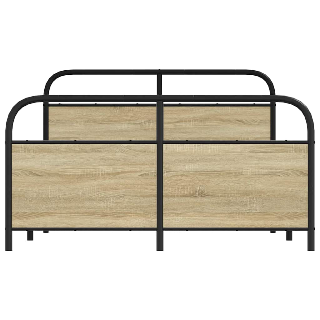 sengeramme 120x200 cm uden madras konstrueret træ sonoma-eg