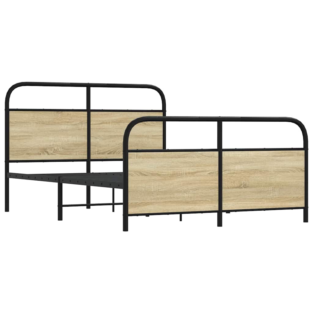 sengeramme 120x200 cm uden madras konstrueret træ sonoma-eg
