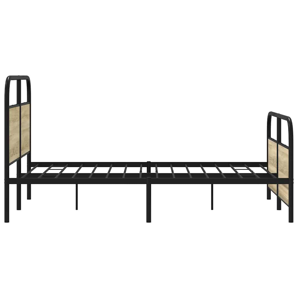 sengeramme 120x200 cm uden madras konstrueret træ sonoma-eg