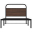 sengeramme 90x190 cm uden madras konstrueret træ brunt eg