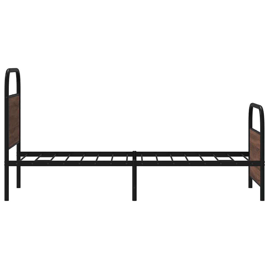 sengeramme 80x200 cm uden madras konstrueret træ brunt eg