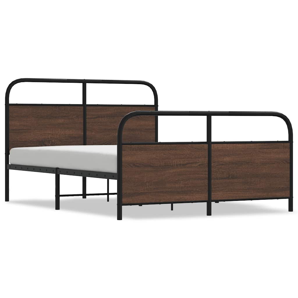 sengeramme 120x200 cm uden madras konstrueret træ brunt eg