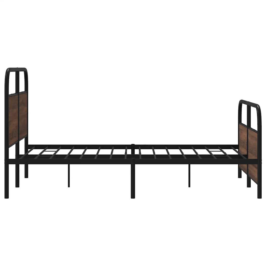sengeramme 120x200 cm uden madras konstrueret træ brunt eg
