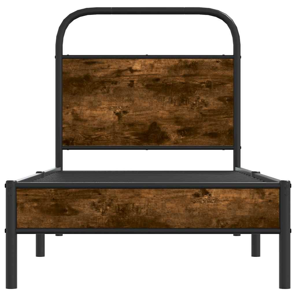 sengeramme 80x200 cm uden madras konstrueret træ røget eg