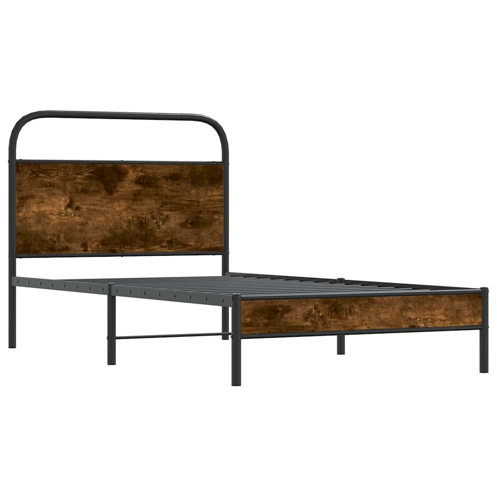 sengeramme 100x200 cm uden madras konstrueret træ røget eg