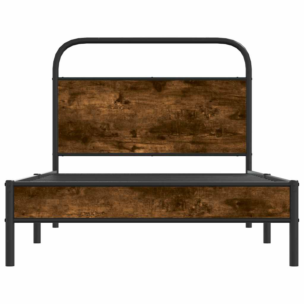 sengeramme 100x200 cm uden madras konstrueret træ røget eg