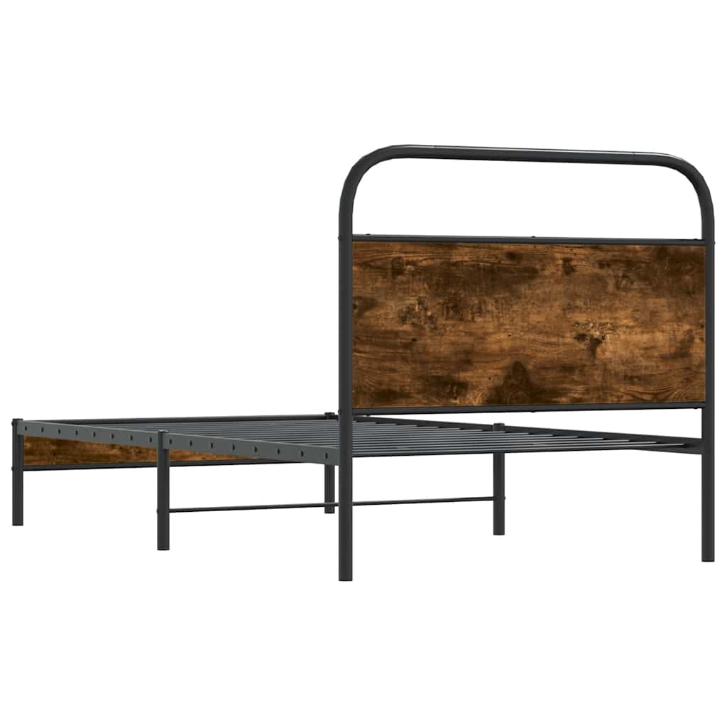 sengeramme 100x200 cm uden madras konstrueret træ røget eg