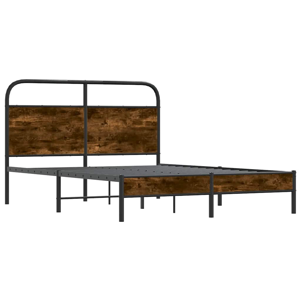 sengeramme 120x200 cm uden madras konstrueret træ røget eg