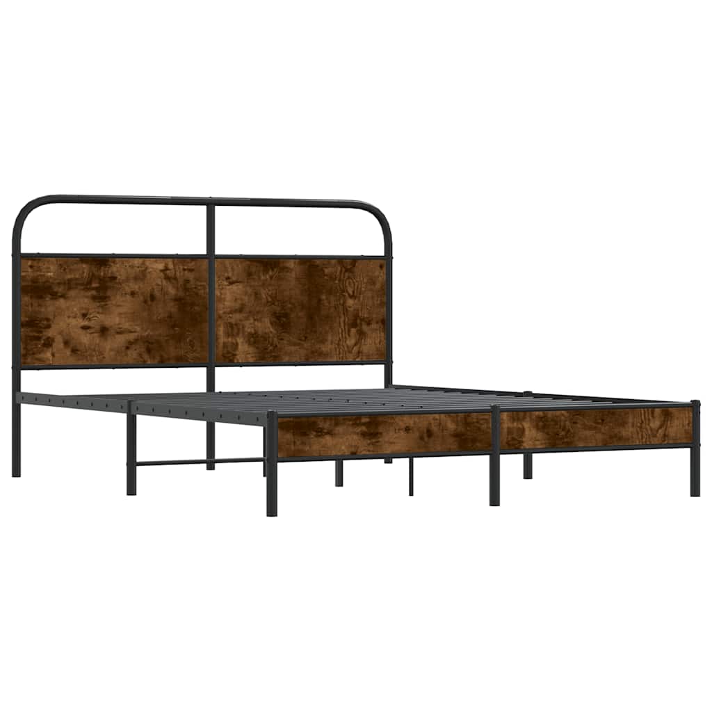 sengeramme 160x200 cm uden madras konstrueret træ røget eg