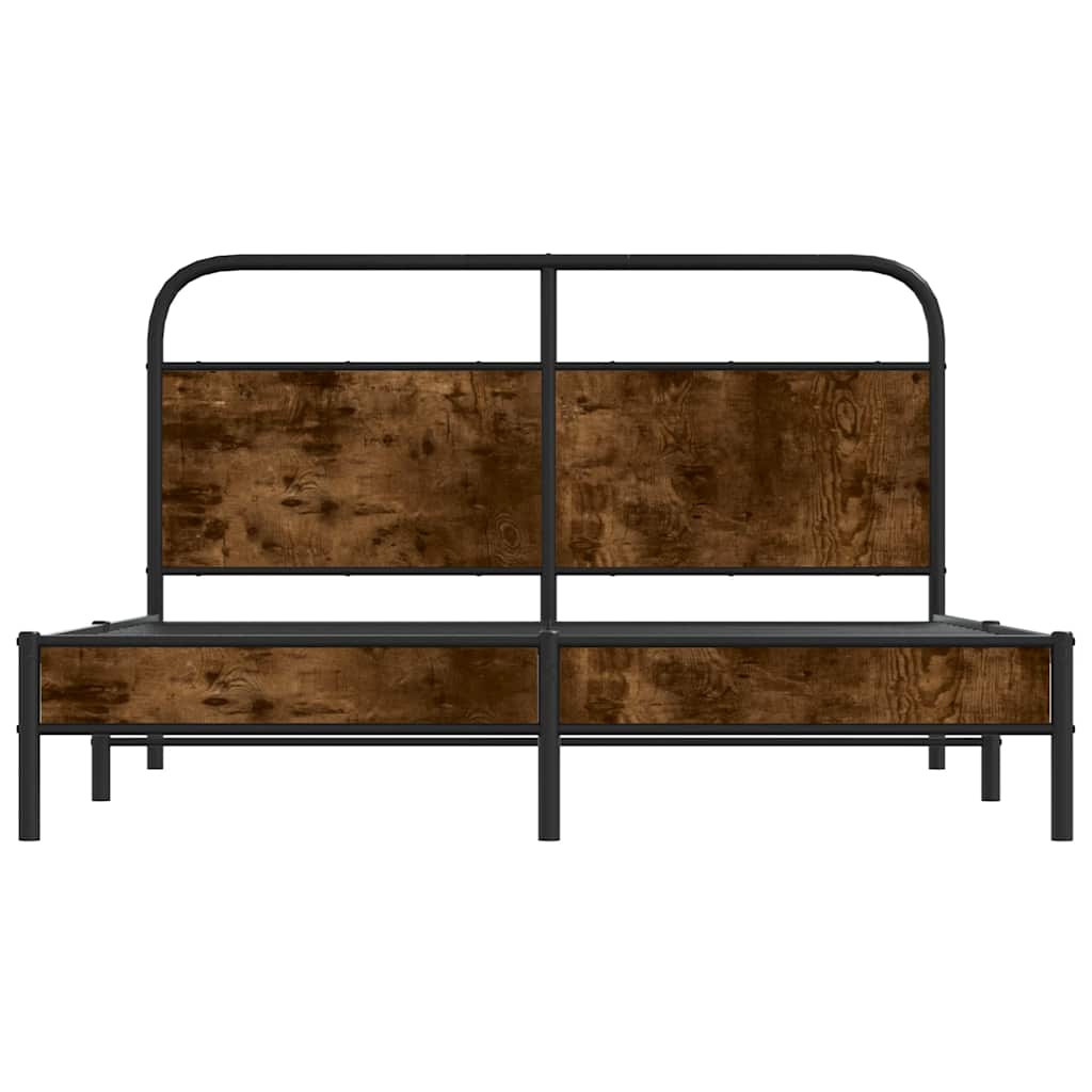 sengeramme 160x200 cm uden madras konstrueret træ røget eg