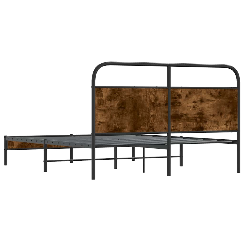 sengeramme 160x200 cm uden madras konstrueret træ røget eg