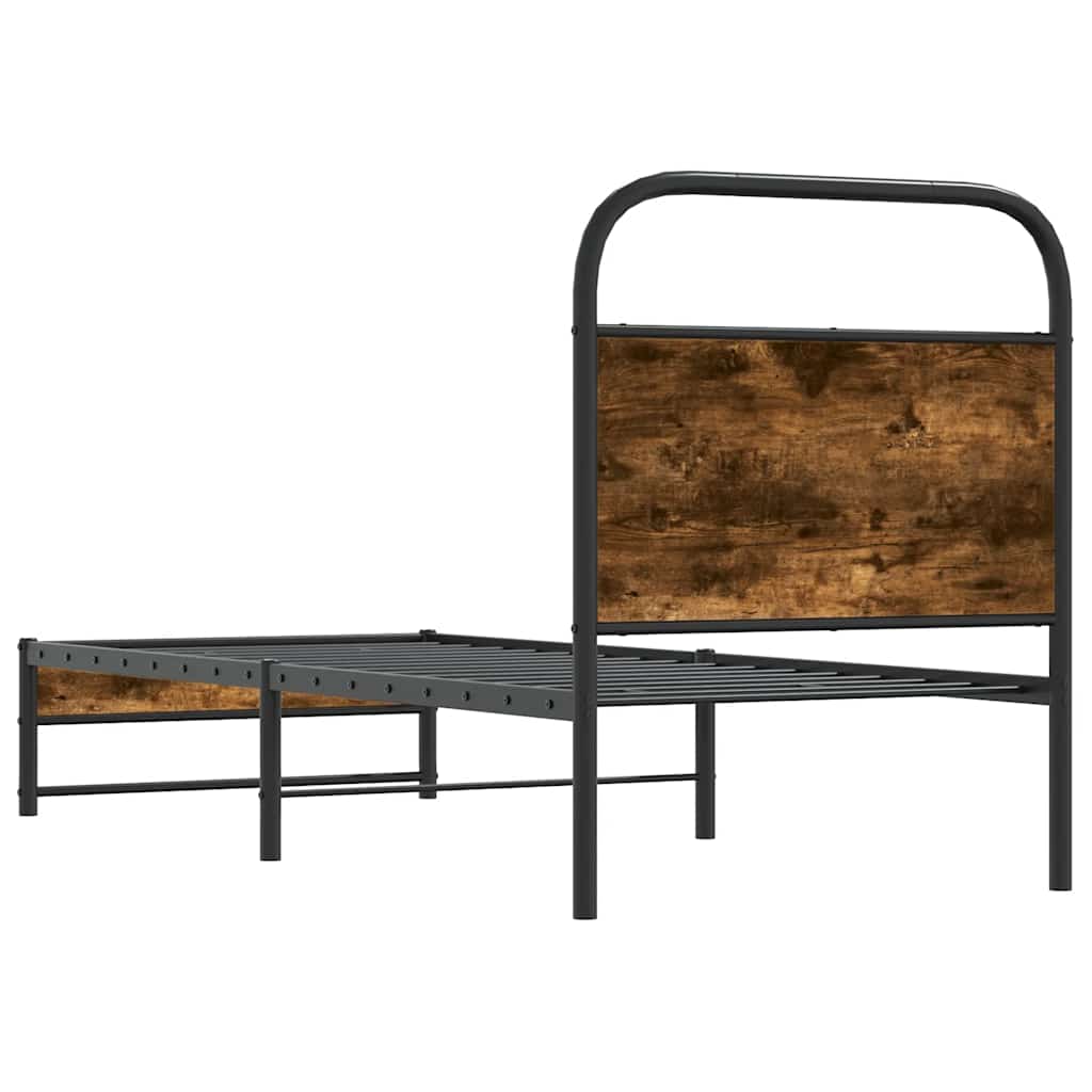 sengeramme 75x190 cm uden madras konstrueret træ røget eg