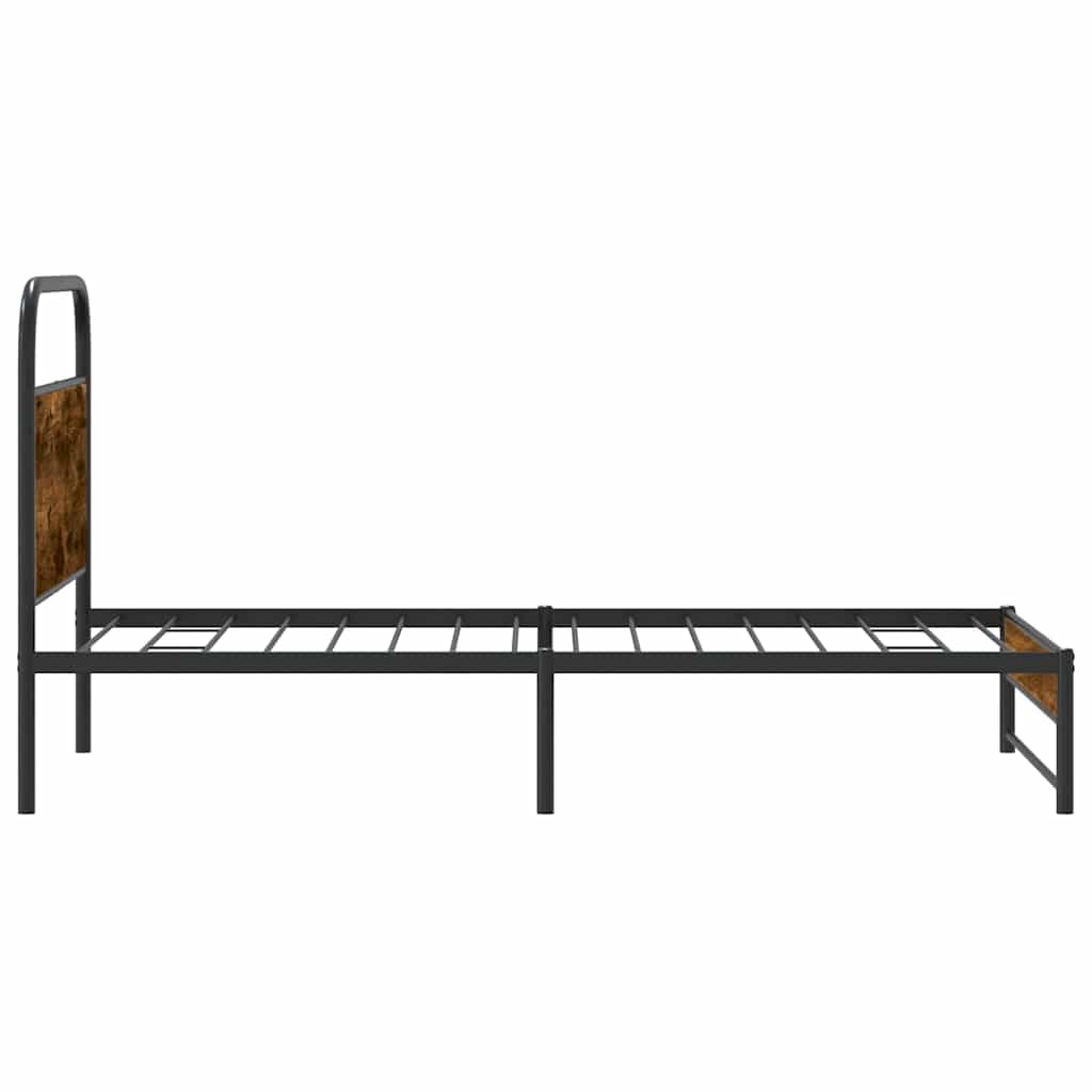 sengeramme 90x190 cm uden madras konstrueret træ røget eg