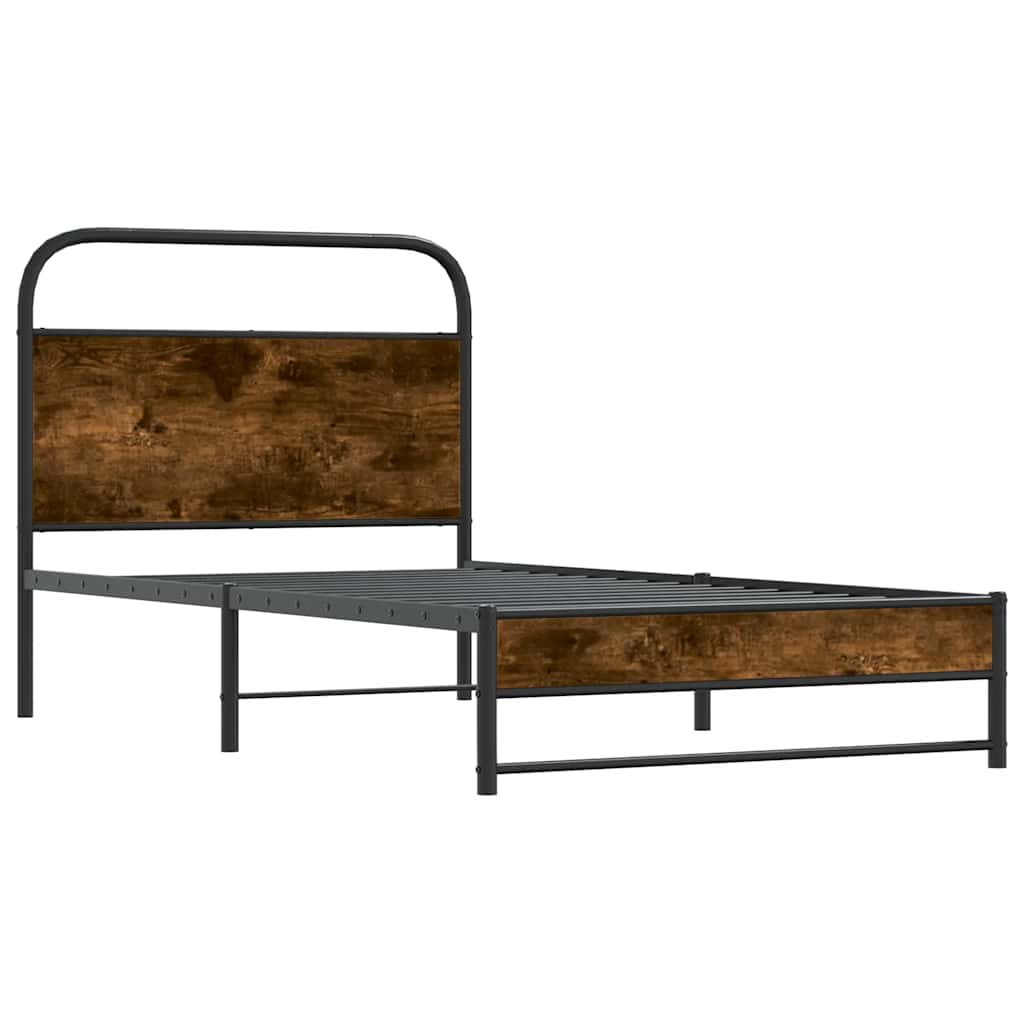 sengeramme 100x200 cm uden madras konstrueret træ røget eg