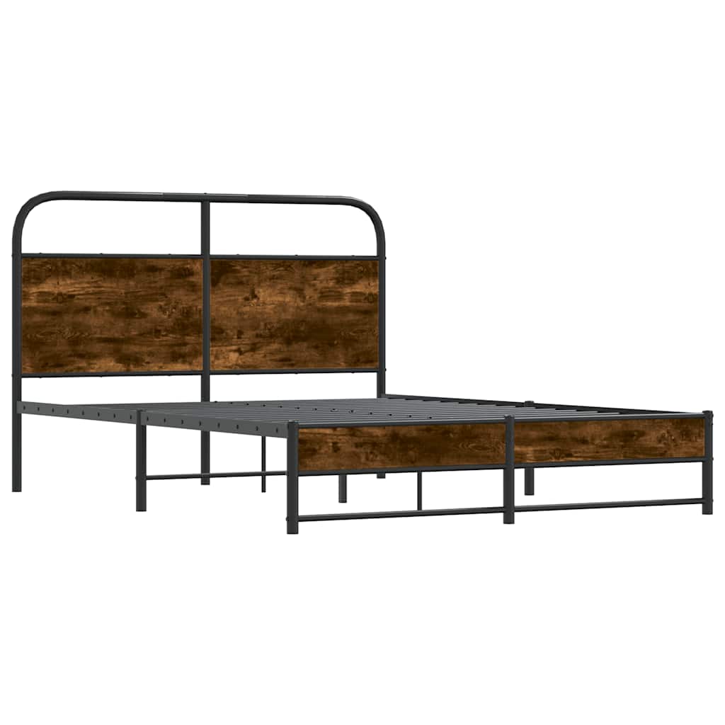 sengeramme 120x190 cm uden madras konstrueret træ røget eg