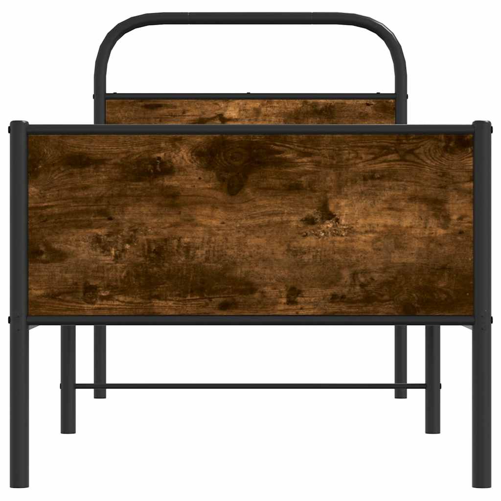 sengeramme 75x190 cm uden madras konstrueret træ sonoma-eg