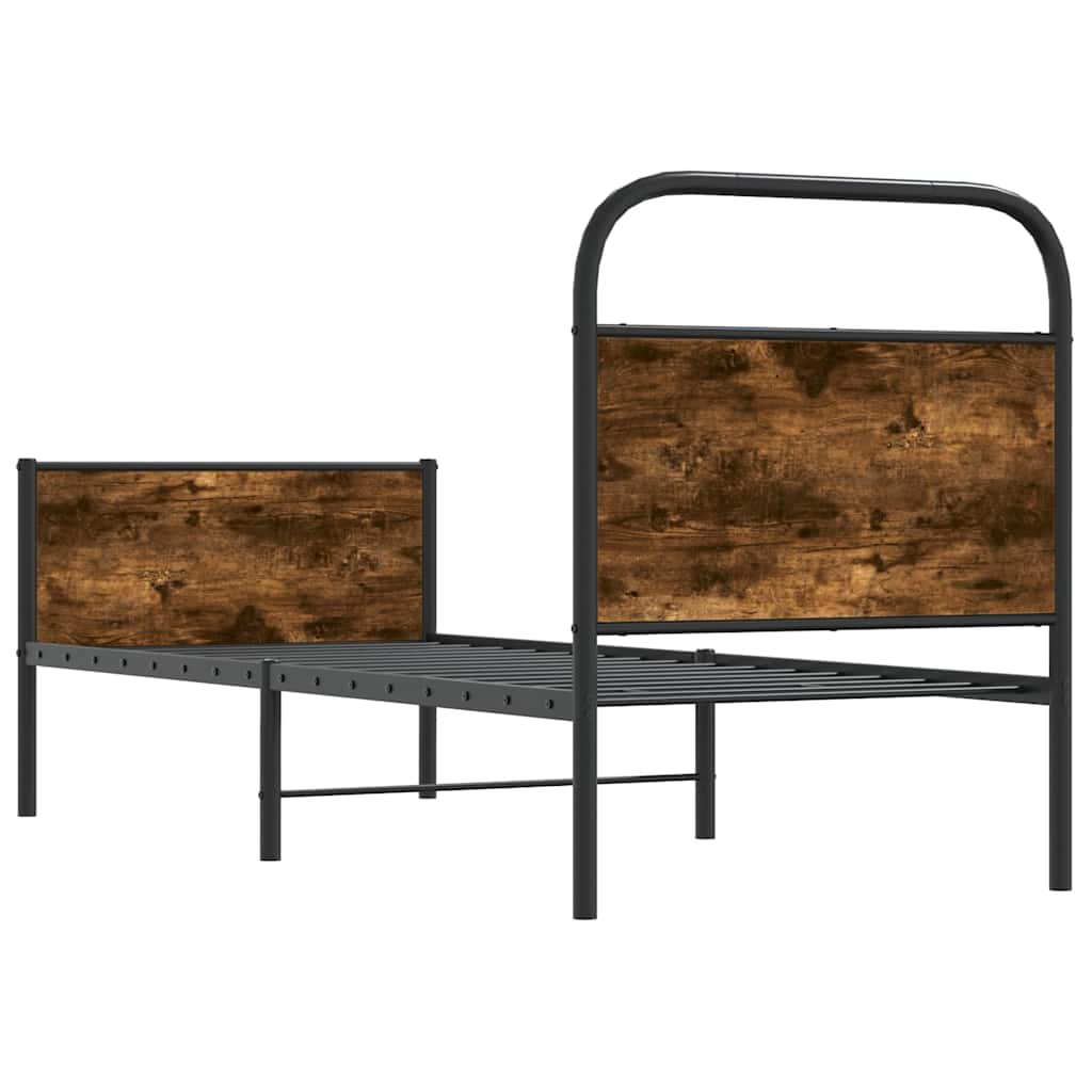 sengeramme 75x190 cm uden madras konstrueret træ sonoma-eg