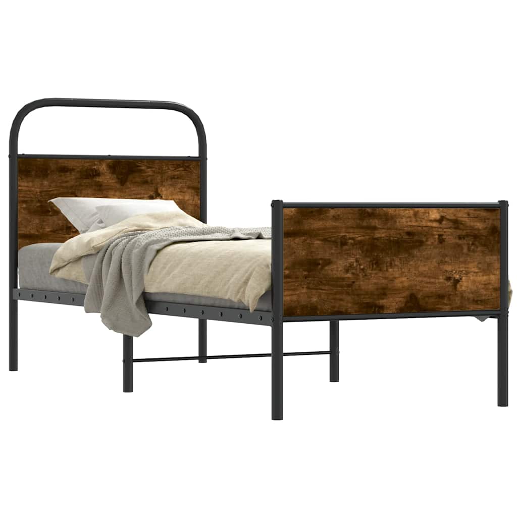 sengeramme 80x200 cm uden madras konstrueret træ sonoma-eg