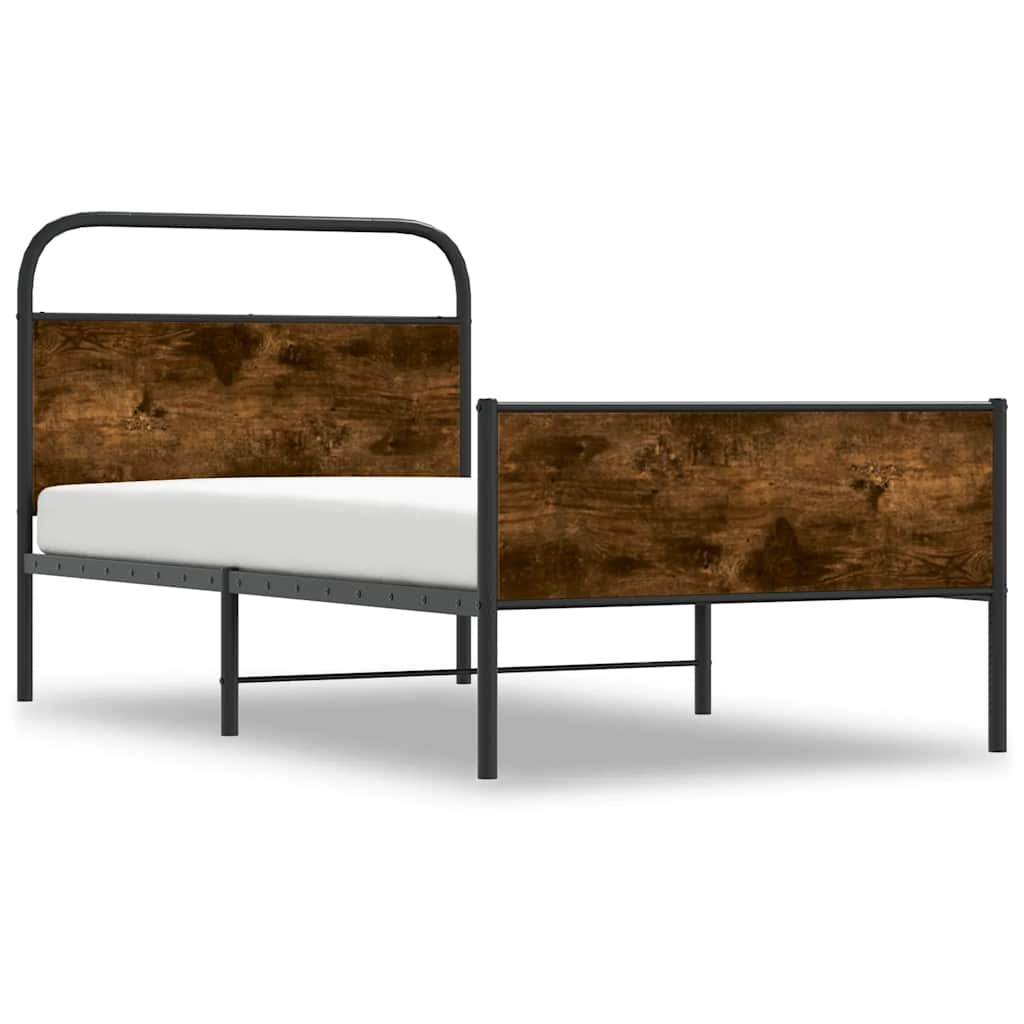 sengeramme 90x200 cm uden madras konstrueret træ sonoma-eg