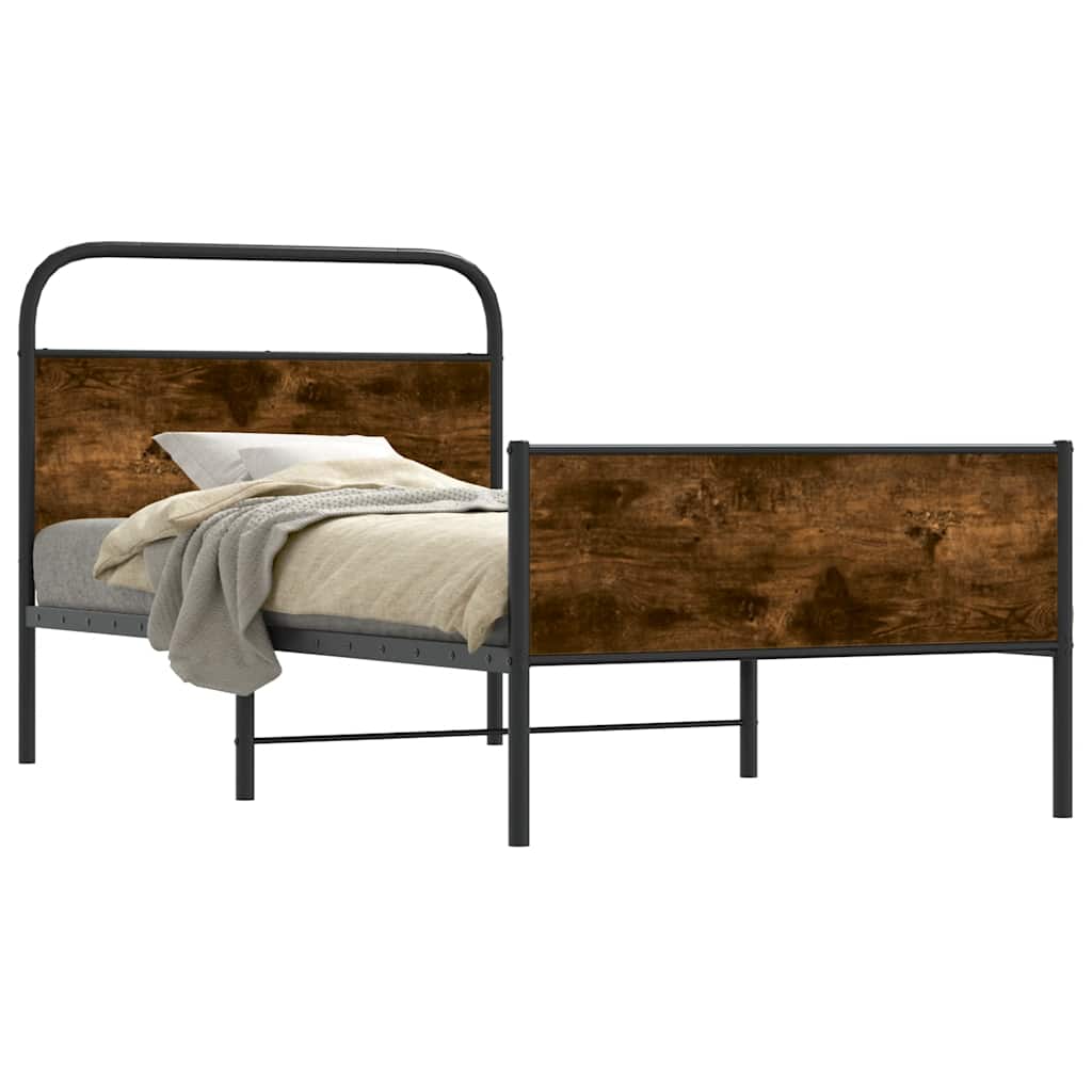sengeramme 100x190 cm uden madras konstrueret træ sonoma-eg
