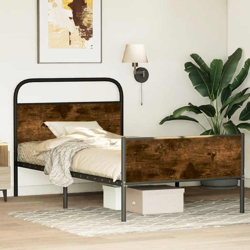 sengeramme 100x190 cm uden madras konstrueret træ sonoma-eg