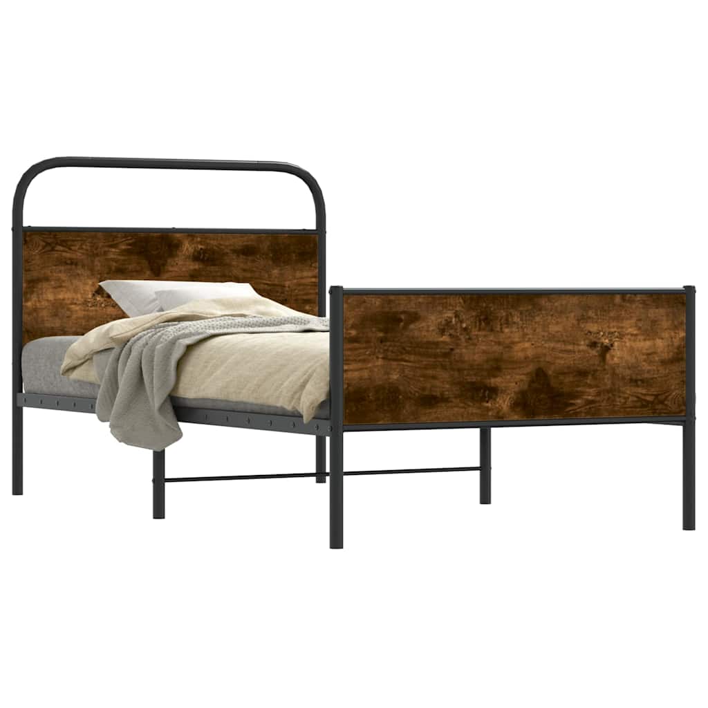 sengeramme 100x200 cm uden madras konstrueret træ sonoma-eg