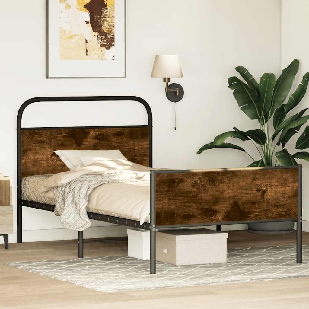 sengeramme 100x200 cm uden madras konstrueret træ sonoma-eg