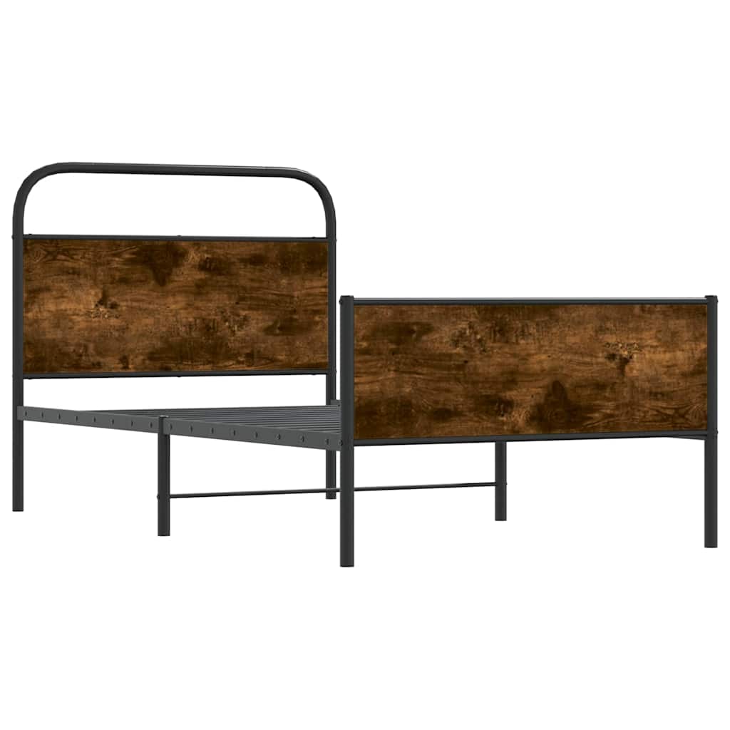 sengeramme 107x203 cm uden madras konstrueret træ sonoma-eg