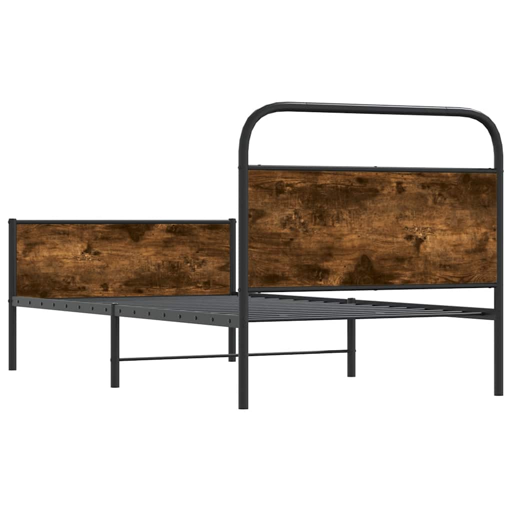 sengeramme 107x203 cm uden madras konstrueret træ sonoma-eg