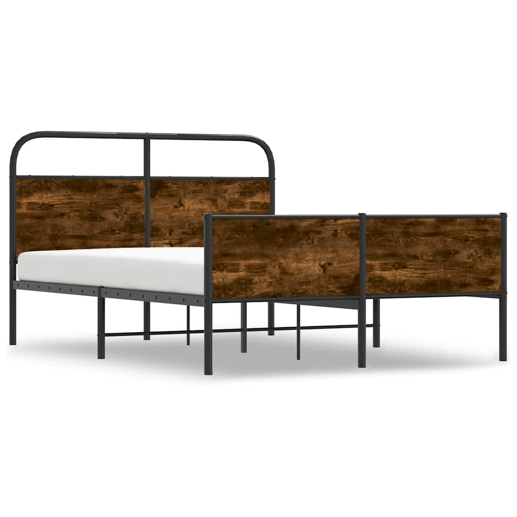 sengeramme 135x190 cm uden madras konstrueret træ sonoma-eg