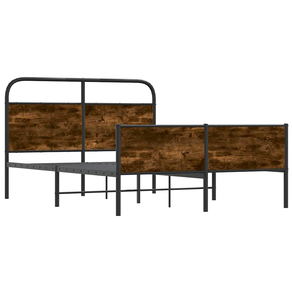 sengeramme 135x190 cm uden madras konstrueret træ sonoma-eg