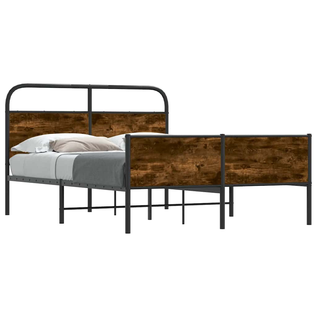 sengeramme 140x190 cm uden madras konstrueret træ sonoma-eg