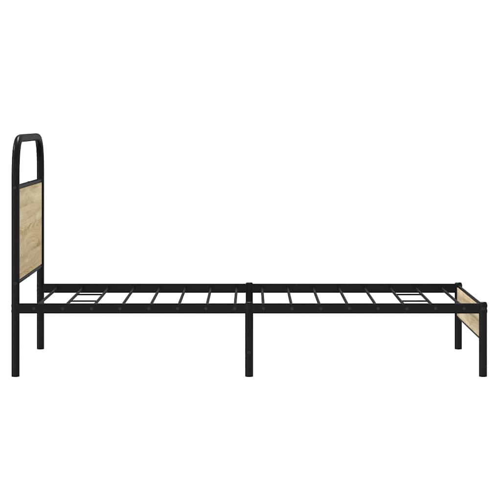 sengeramme 75x190 cm uden madras konstrueret træ sonoma-eg