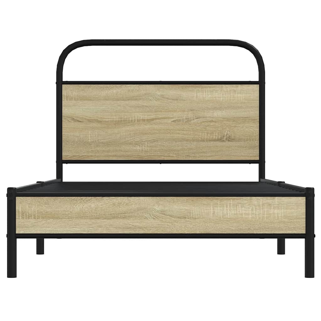 sengeramme 90x200 cm uden madras konstrueret træ sonoma-eg