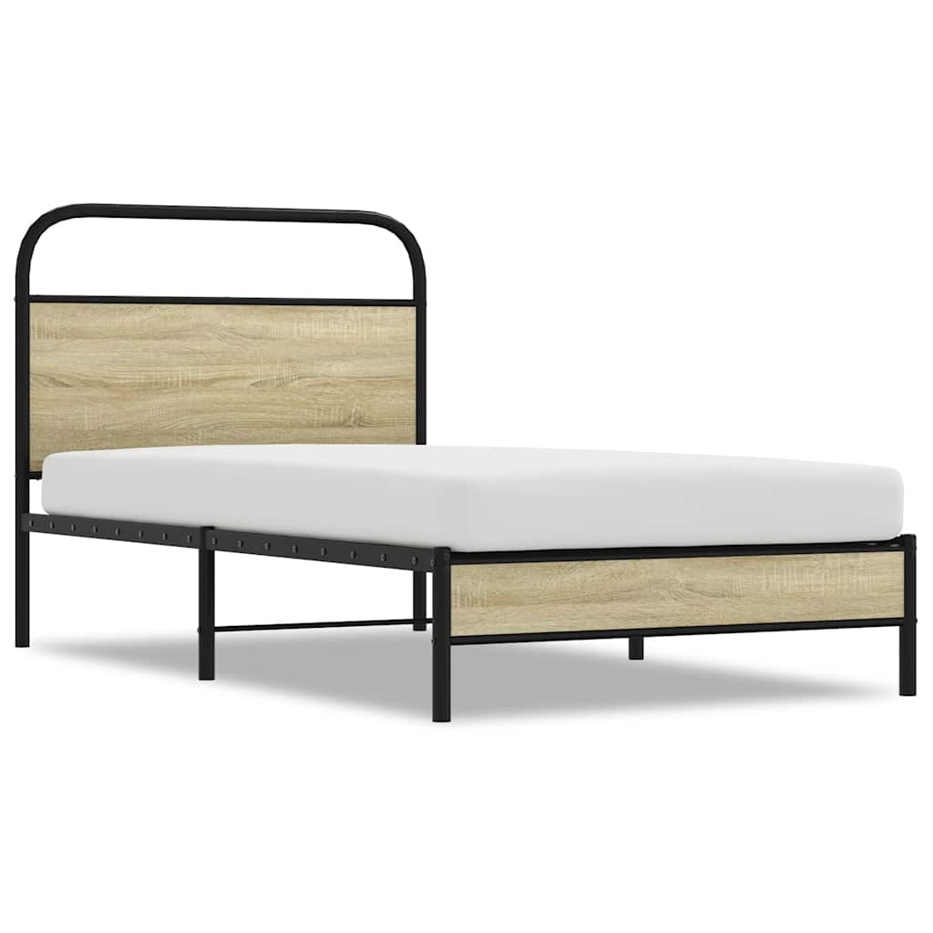 sengeramme 100x190 cm uden madras konstrueret træ sonoma-eg