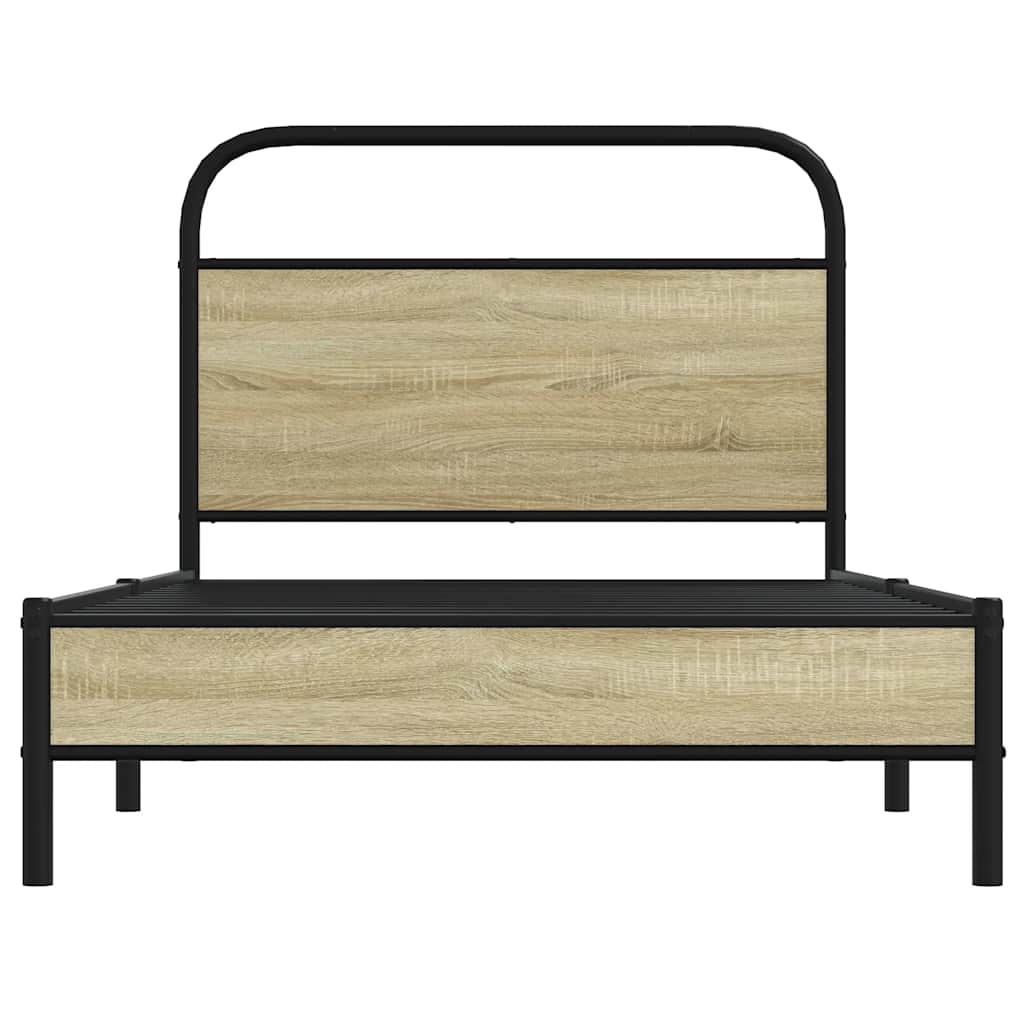 sengeramme 100x200 cm uden madras konstrueret træ sonoma-eg