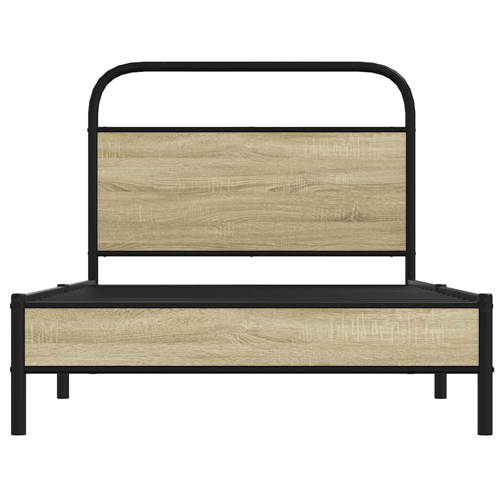 sengeramme 107x203 cm uden madras konstrueret træ sonoma-eg
