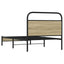 sengeramme 107x203 cm uden madras konstrueret træ sonoma-eg
