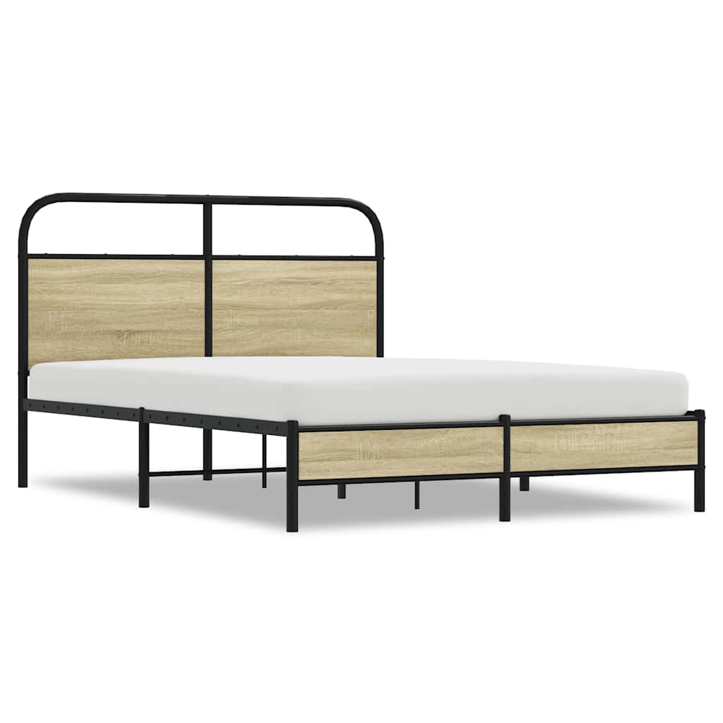 sengeramme 120x190 cm uden madras konstrueret træ sonoma-eg