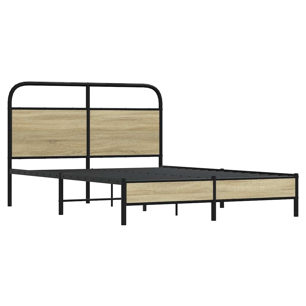 sengeramme 120x190 cm uden madras konstrueret træ sonoma-eg