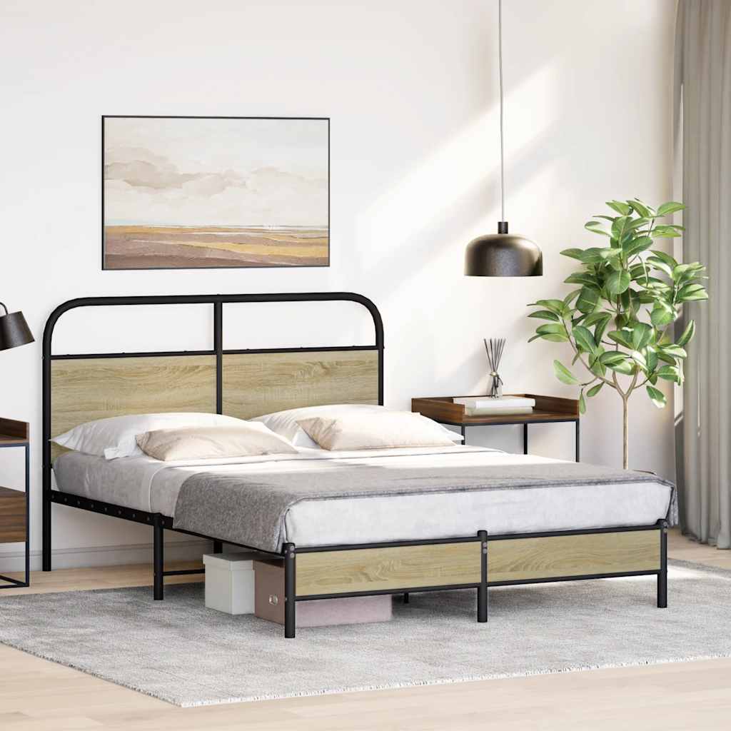 sengeramme 120x190 cm uden madras konstrueret træ sonoma-eg