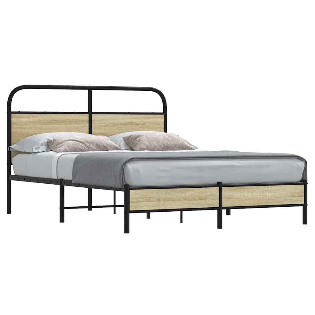 sengeramme 120x190 cm uden madras konstrueret træ sonoma-eg