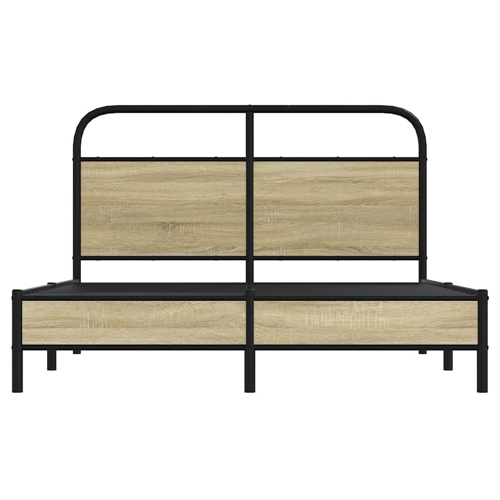 sengeramme 120x200 cm uden madras konstrueret træ sonoma-eg