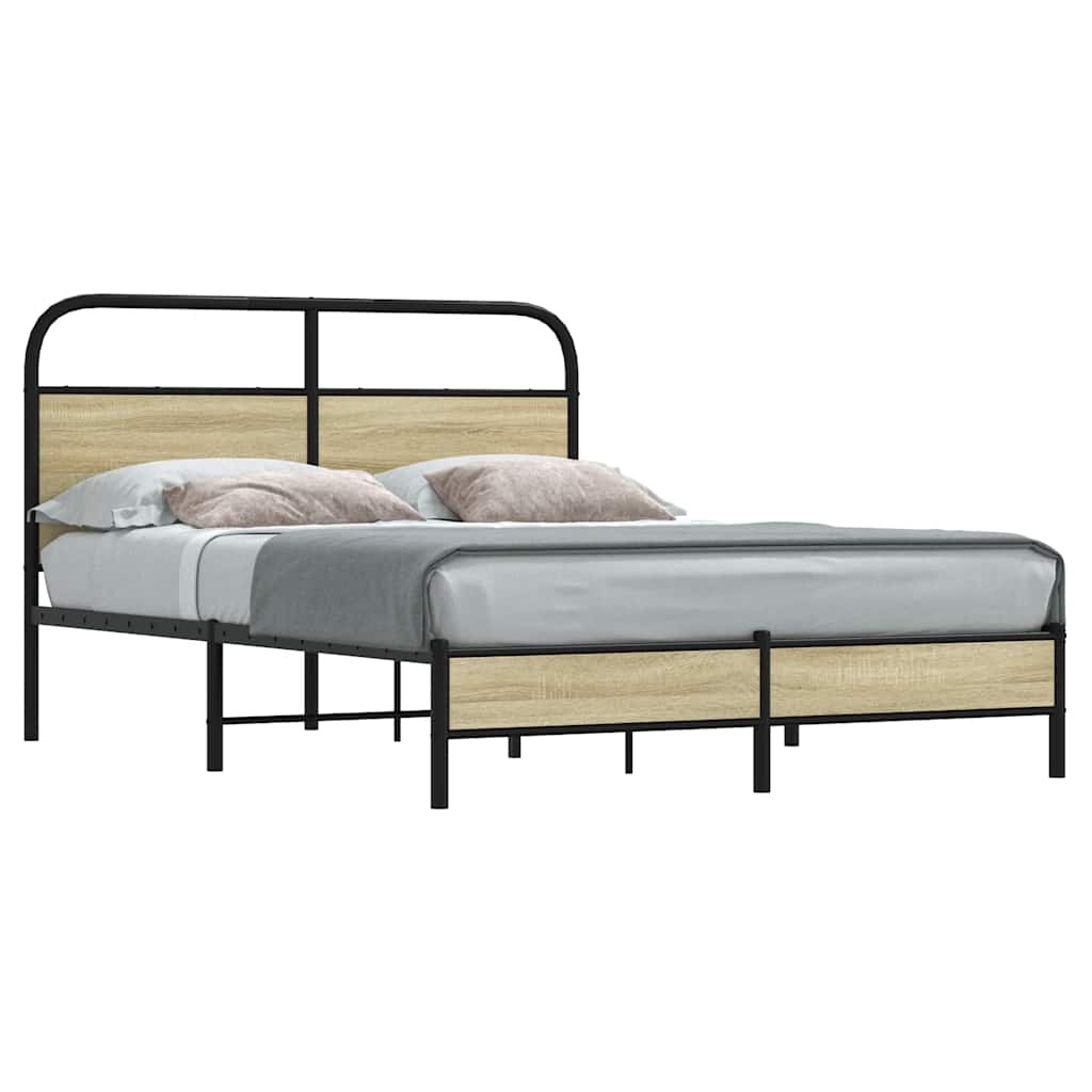 sengeramme 120x200 cm uden madras konstrueret træ sonoma-eg