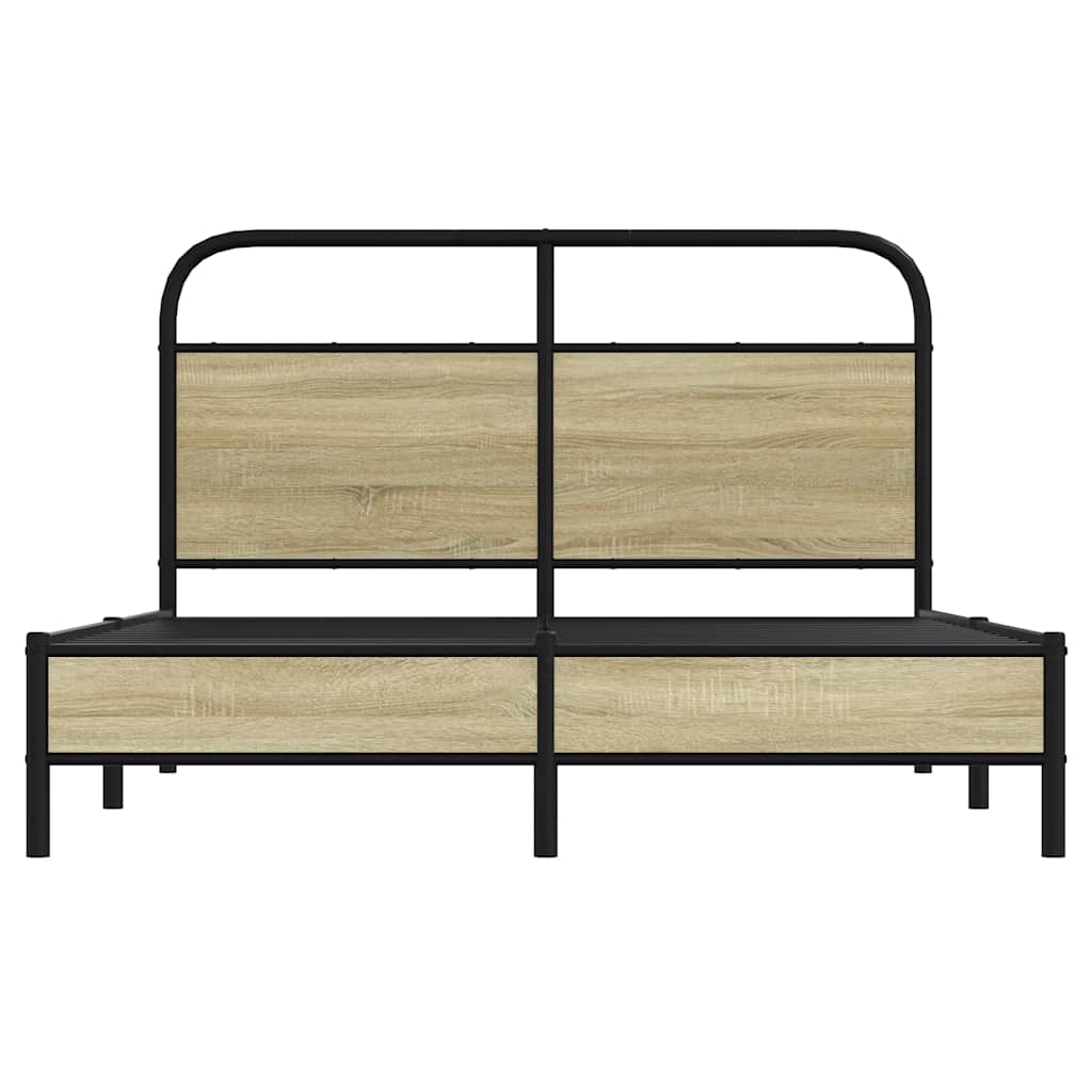 sengeramme 140x200 cm uden madras konstrueret træ sonoma-eg