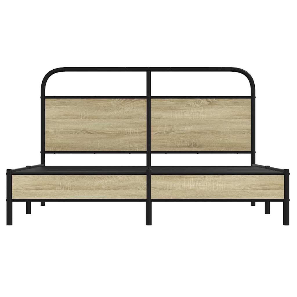 sengeramme 160x200 cm uden madras konstrueret træ sonoma-eg