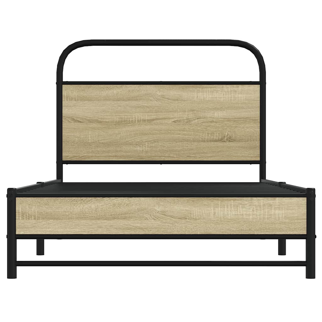 sengeramme 90x190 cm uden madras konstrueret træ sonoma-eg