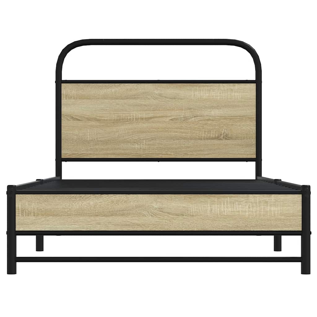 sengeramme 100x190 cm uden madras konstrueret træ sonoma-eg