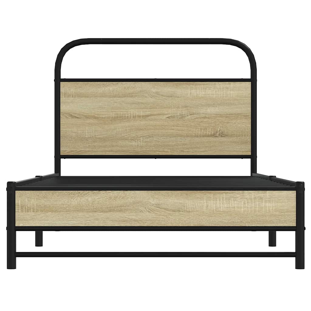 sengeramme 100x200 cm uden madras konstrueret træ sonoma-eg