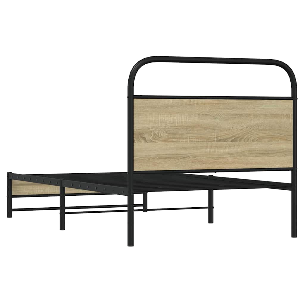 sengeramme 100x200 cm uden madras konstrueret træ sonoma-eg